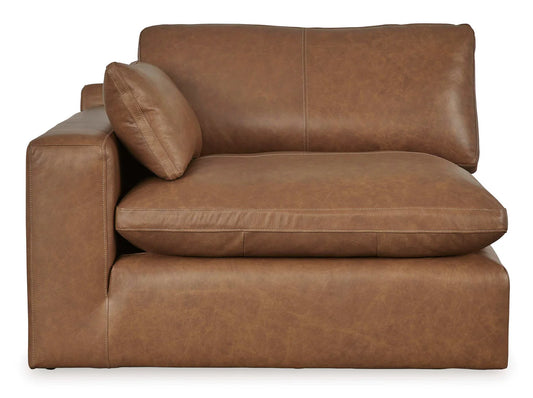 Luxury Brown Leather Modular Sectional 5pc