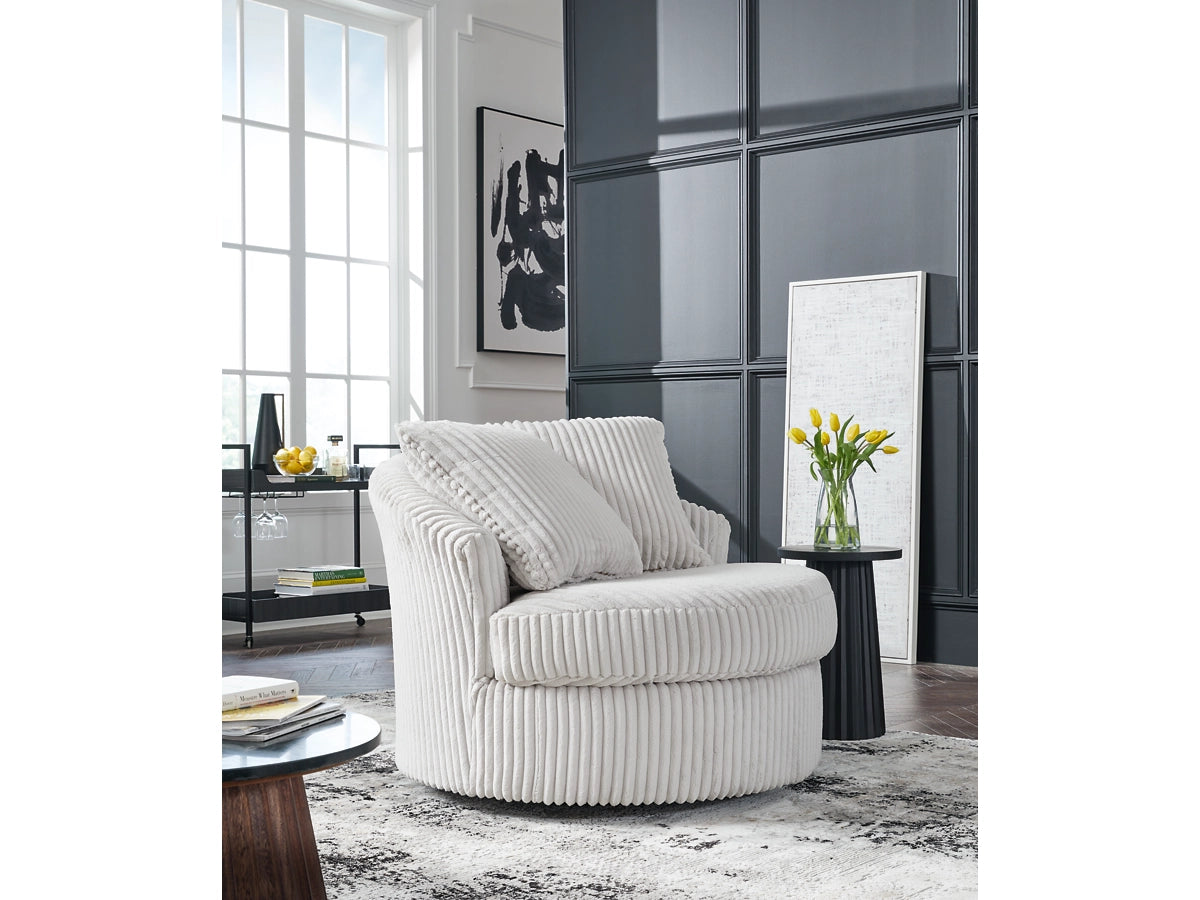 Gramwell Swivel Accent Chair Alloy – DoReMi Sofa