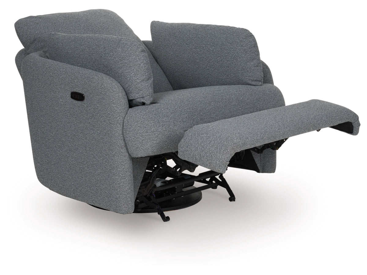 Alainmont Next-Gen Nuvella™ Performance Fabric Power Swivel Recliner Chair