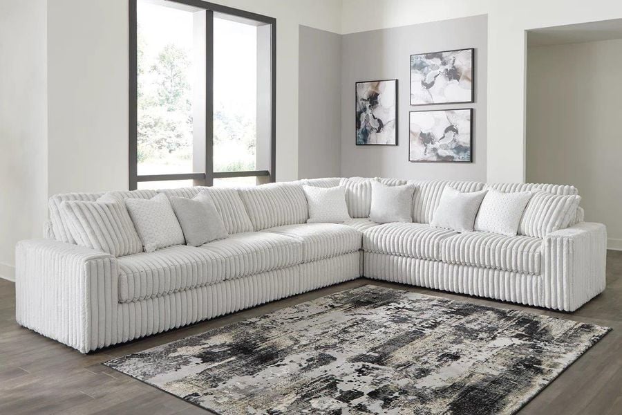Stupendous 4-Piece Sectional In Alloy by Ashley