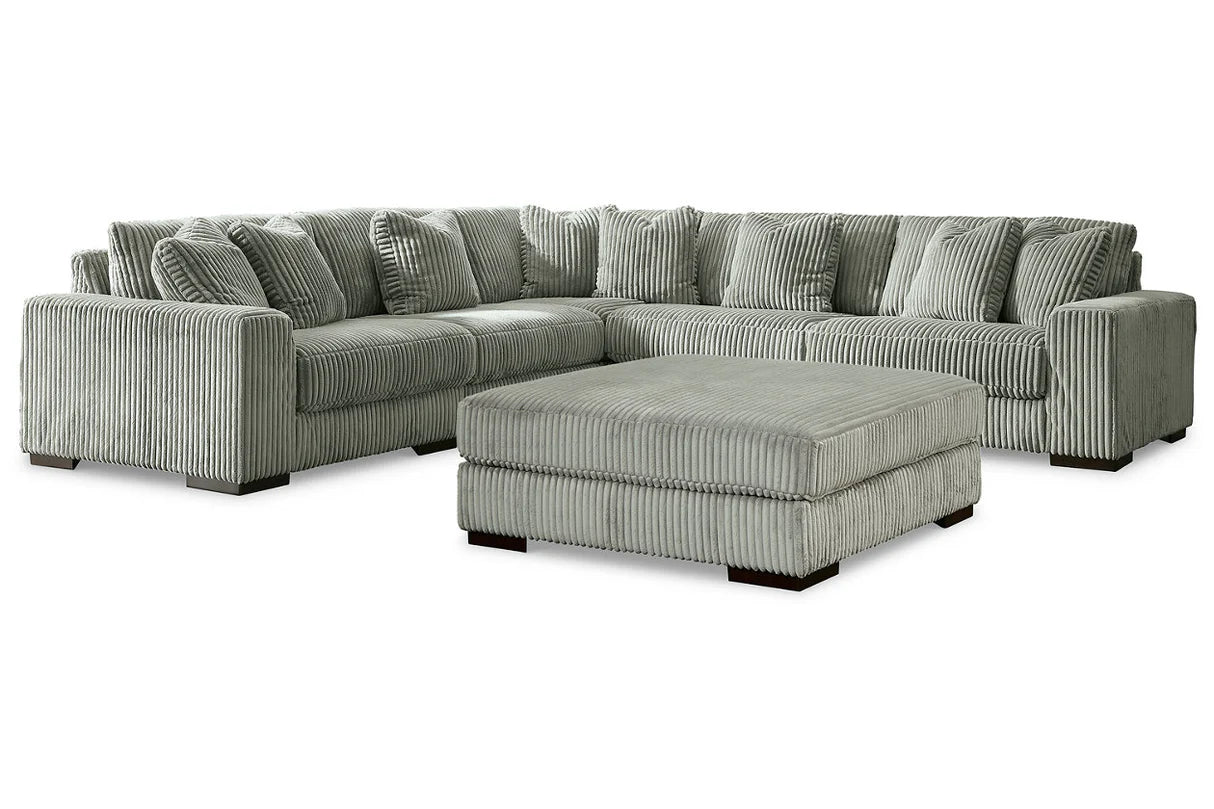 Lindyn Fog 5-Piece Sectional and Ottoman by Ashley