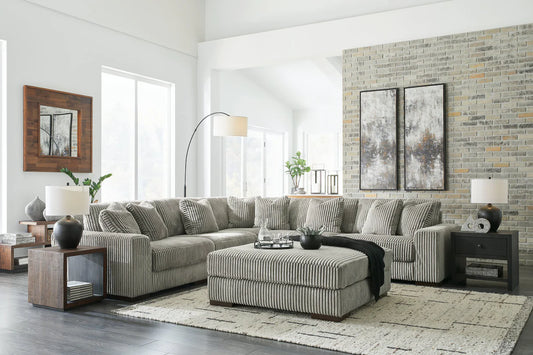 Lindyn Fog 5-Piece Sectional and Ottoman by Ashley