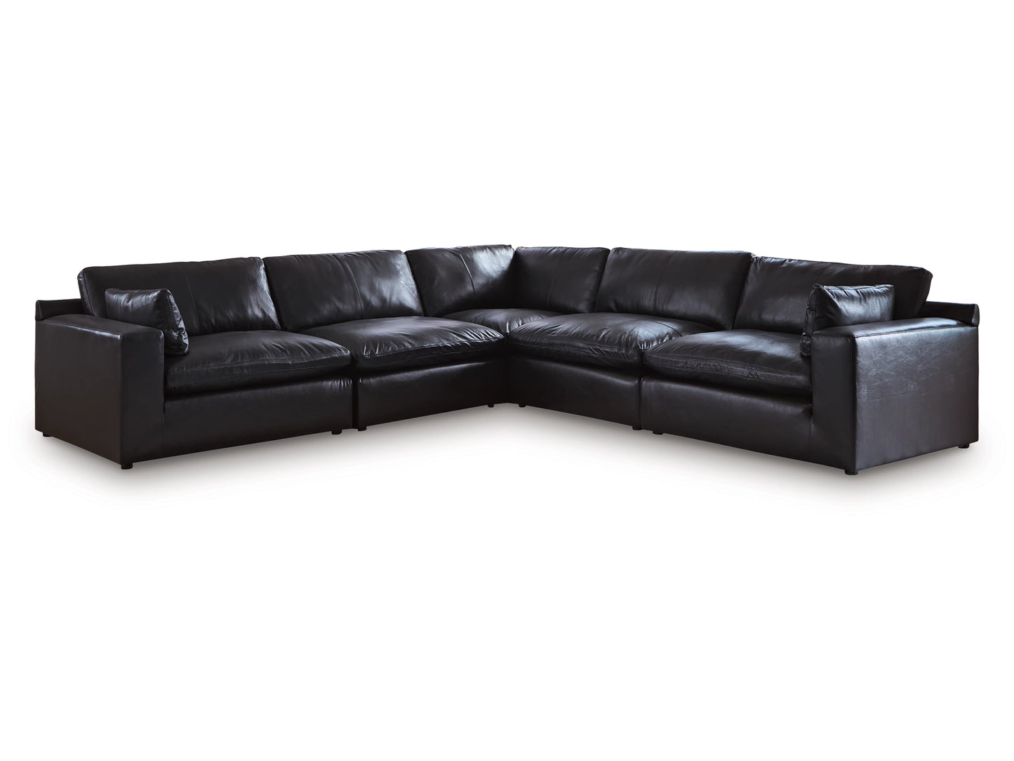 Emilia 5-Piece Leather Modular Sectional