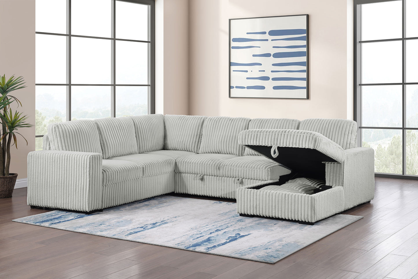 Sleeper Sectional Sofa Storage Chaise