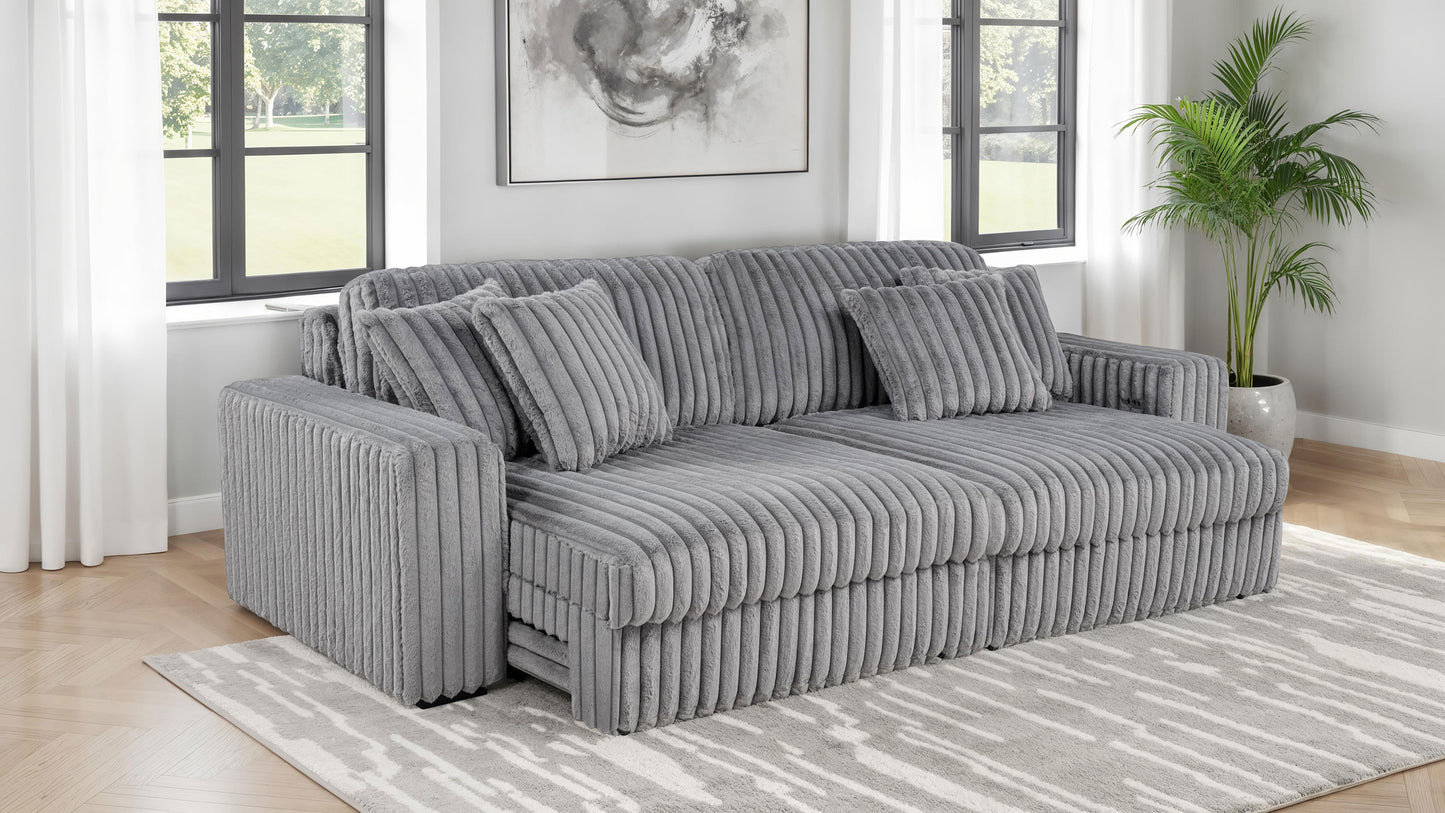 Corduroy Dual Power Chaise Sofa