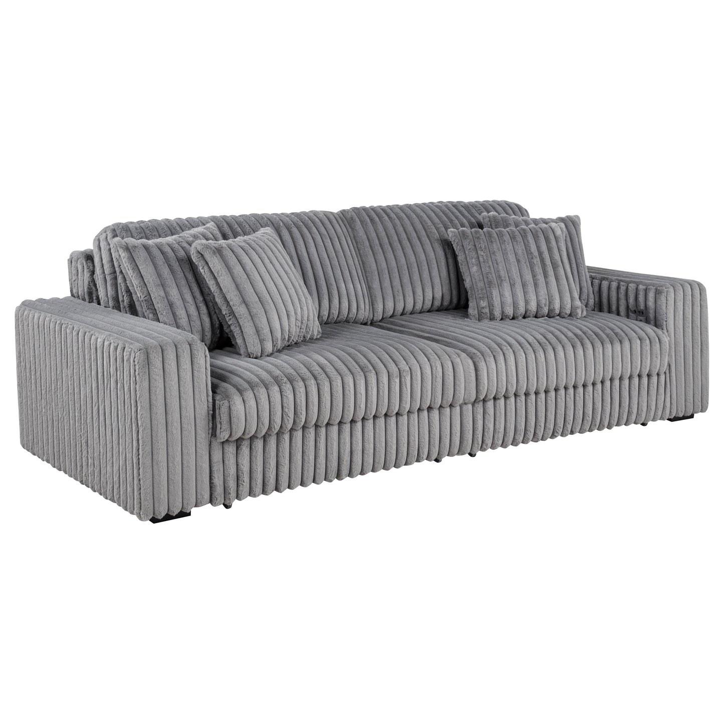 Corduroy Dual Power Chaise Sofa