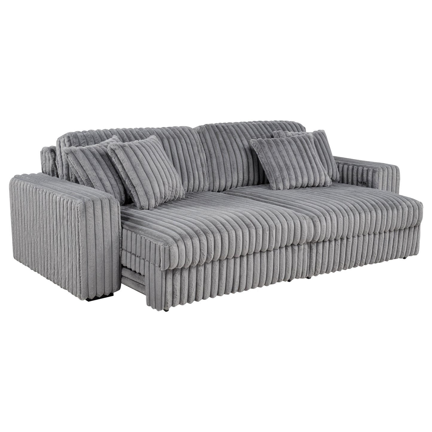 Corduroy Dual Power Chaise Sofa
