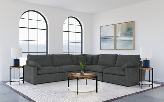 Collins 5-Piece Modular Power Reclining Sectional Dark Gray