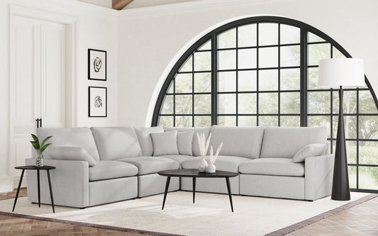 Collins 5-Piece Modular Power Reclining Sectional Light Gray