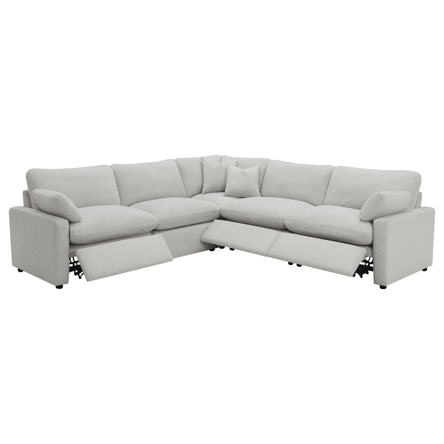 Collins 5-Piece Modular Power Reclining Sectional Light Gray