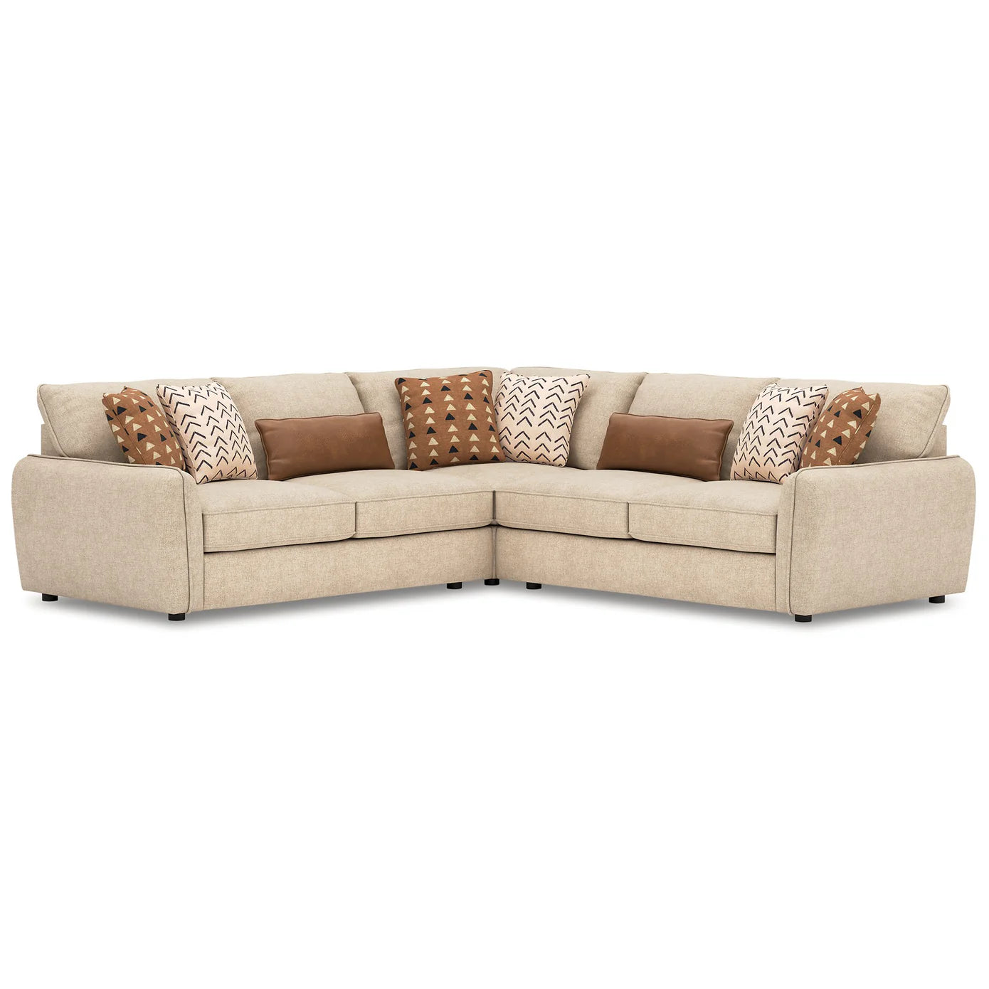 3-pc L-Shape Sectional Sofa Beige
