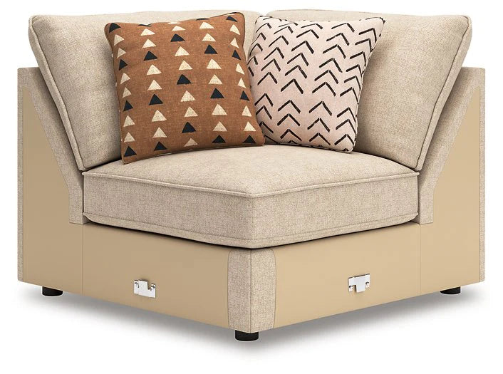 3-pc L-Shape Sectional Sofa Beige