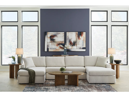 Modmax 4-Piece Modular Next-Gen Nuvella™ Performance Fabric Double Chaise Sectional