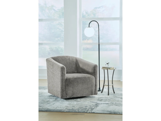 Bramner Faux Fur Swivel Accent Chair