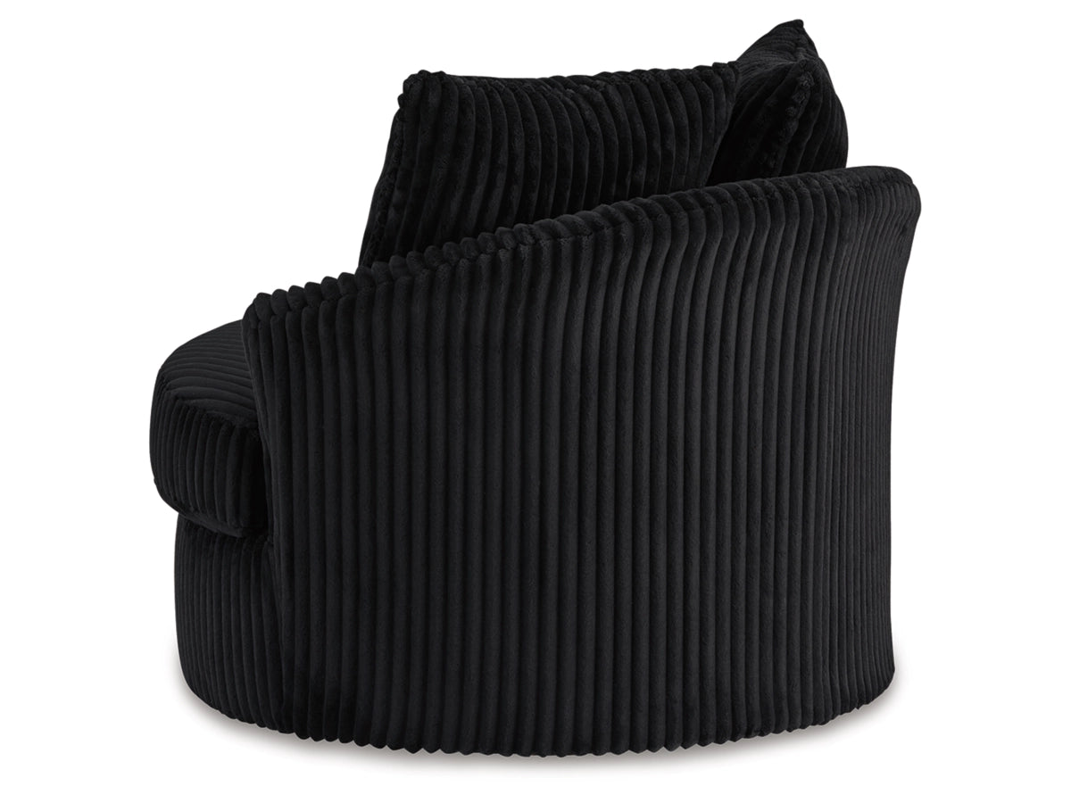 Gramwell Swivel Accent Chair Black