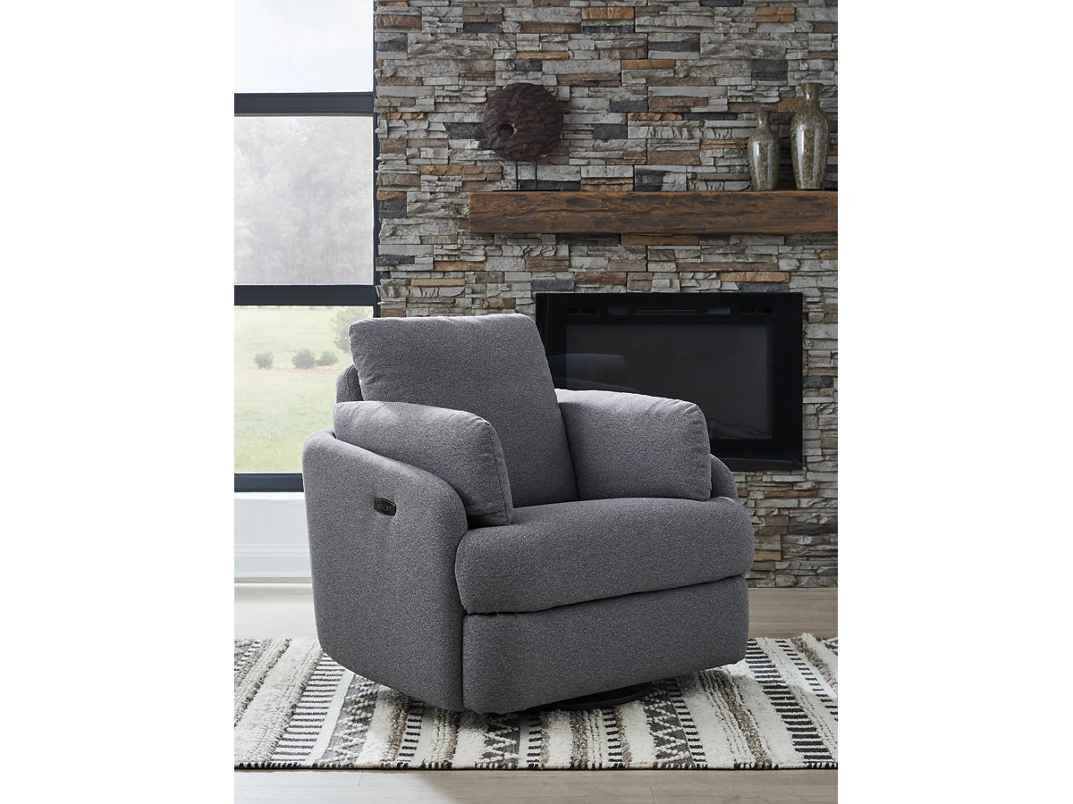 Alainmont Next-Gen Nuvella™ Performance Fabric Power Swivel Recliner Chair