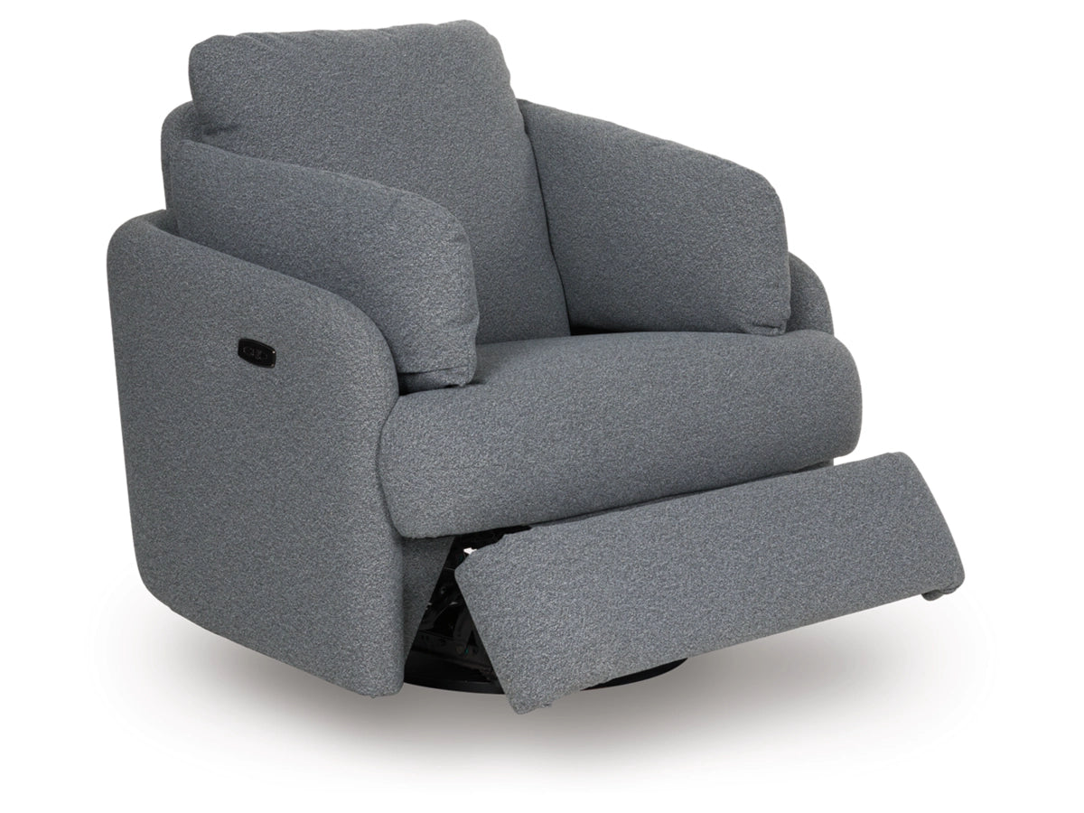 Alainmont Next-Gen Nuvella™ Performance Fabric Power Swivel Recliner Chair