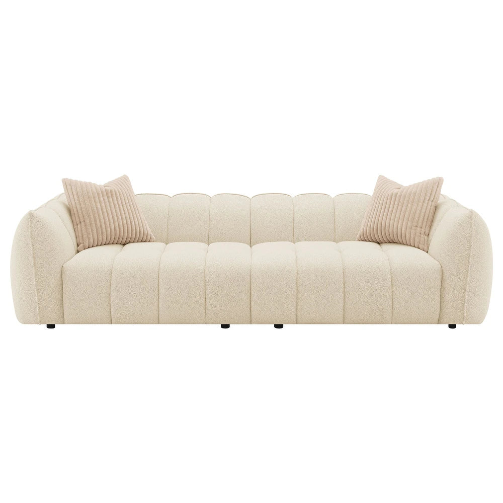 Winchester Boucle Upholstered Extra Long Sofa