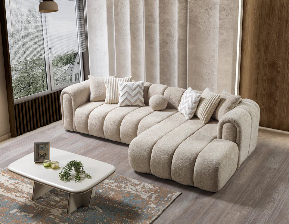 Lis Ivory Boucle RAF Sectional